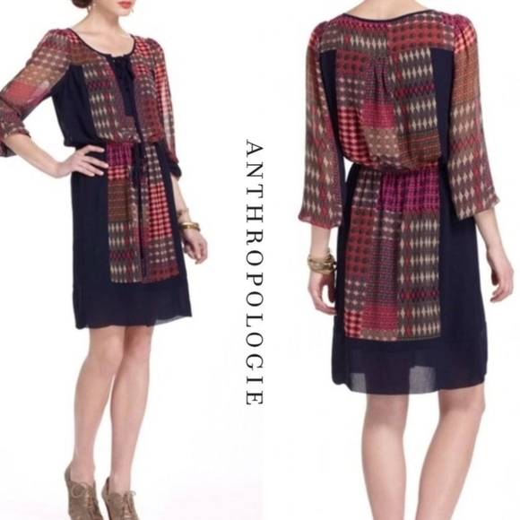 Anthropologie Maeve Rosalie Boho Peasant Dress SzXS - Picture 1 of 6
